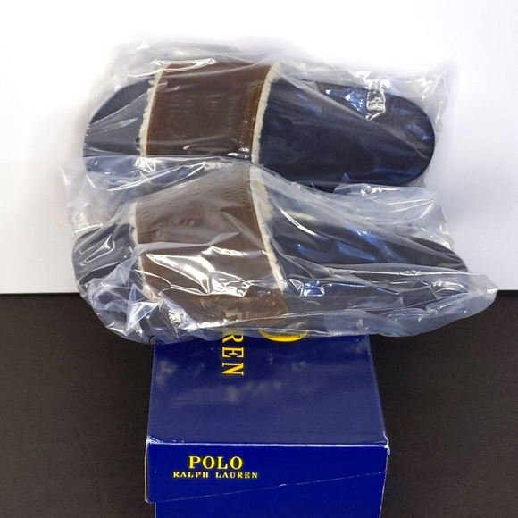 Polo Ralph Lauren Men's Suede Leather Shearling Slide Sandals Brown New 10 11 - Picture 2 of 9